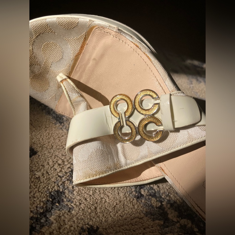 🤍Vintage Y2K Coach Wedge Platform Sandals🤍 - Picture 2 of 10